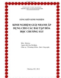 SKKN: Kinh nghiệm giải nhanh áp dụng cho các bài tập Hóa học chương Sắt