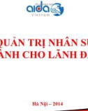 Bài giảng Quản trị nhân sự dành cho lãnh đạo - TS. Hoàng Trung Dũng