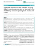 Báo cáo y học: Expression of aromatase and estrogen receptor alpha in chondrosarcoma, but no beneficial effect of inhibiting estrogen signaling both in vitro and in vivo