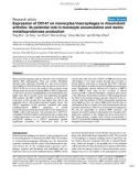 Báo cáo y học: Expression of CD147 on monocytes/macrophages in rheumatoid arthritis: its potential role in monocyte accumulation and matrix metalloproteinase production