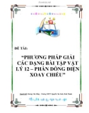 PHƯƠNG PHÁP GIẢI CÁC DẠNG BÀI TẬP VẬT LÝ 12: PHẦN DÒNG ĐIỆN XOAY CHIỀU”