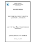 Luận văn Thạc sĩ Quản trị kinh doanh: Hoàn thiện hoạt động marketing tại Công ty Lao Telecom