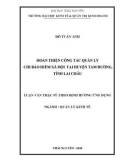 Luận văn Thạc sĩ Quản lý kinh tế: Hoàn thiện công tác quản lý chi bảo hiểm xã hội tại huyện Tam Đường, tỉnh Lai Châu