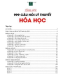 999 câu hỏi lý thuyết Hóa học ôn thi THPT quốc gia 2019