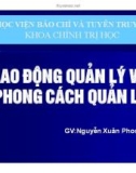 Bài giảng Khoa học quản lý: Chương 9 - Nguyễn Xuân Phong