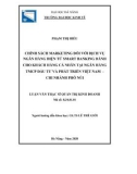 Luận văn Thạc sĩ Quản trị kinh doanh: Chính sách marketing đối với dịch vụ ngân hàng điện tử Smart Banking dành cho khách hàng cá nhân tại Ngân hàng TMCP Đầu tư và Phát triển Việt Nam - Chi nhánh Phố Núi