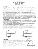 Đề thi thử học sinh giỏi môn Vật lí lớp 11 năm 2021-2022 có đáp án