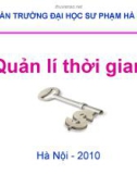 Kỹ năng quản lí thời gian - ĐH sư phạm Tp.HCM