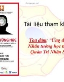 Ứng dụng Nhân tướng học trong Quản Trị Nhân Sự