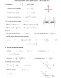 Tóm tắt công thức môn Vật lý lớp 11 học kì 2