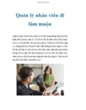 Quản lý nhân viên đi làm muộn