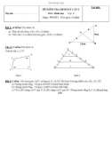 Đề kiểm tra định kỳ lần 1 môn: Hình học lớp 8 (Có lời giải)