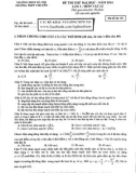 Đề thi thử Đại học lần 3 môn Vật lí năm 2014 (Mã đề 133) - ĐH Sư phạm Hà Nội