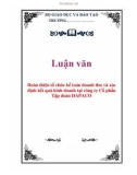 Luận văn: Hoàn thiện tổ chức kế toán doanh thu và xác định kết quả kinh doanh tại công ty Cổ phần Tập đoàn HAPACO