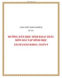 SKKN: Hướng dẫn học sinh khai thác môn bài tập Hình học sách giáo khoa Toán 9