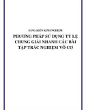 SKKN: Phương pháp sử dụng tỷ lệ chung giải nhanh các bài tập trắc nghiệm vô cơ