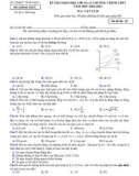 Đề thi chọn học sinh giỏi môn Vật lý lớp 10 năm 2022-2023 - Sở GD&ĐT Vĩnh Phúc