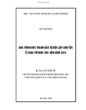 Luận văn tiến sĩ Lịch sử: Quá trình đấu tranh bảo vệ độc lập dân tộc ở Cuba từ năm 1991 đến năm 2016