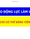 TẠO ĐỘNG LỰC LÀM ViỆC CHỈ CÓ THỂ LÀ BẰNG TIỀN?