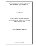 Luận văn Thạc sĩ Sinh học: Nghiên cứu quy trình nhân nhanh một số giống mía mới bằng công nghệ nuôi cấy mô tế bào