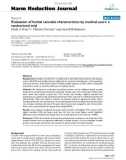 báo cáo khoa học: Evaluation of herbal cannabis characteristics by medical users: a randomized trial