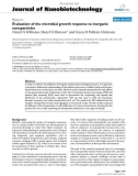 báo cáo khoa học: Evaluation of the microbial growth response to inorganic nanoparticles