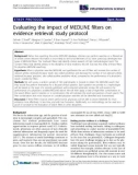 báo cáo khoa học: Evaluating the impact of MEDLINE filters on evidence retrieval: study protocol