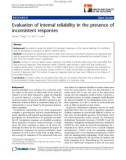 báo cáo khoa học: Evaluation of internal reliability in the presence of inconsistent responses