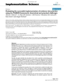 báo cáo khoa học: Evaluating the successful implementation of evidence into practice using the PARiHS framework: theoretical and practical challenges