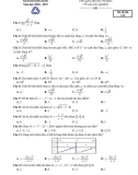 Đề KSCL đầu năm môn Toán lớp 12 năm 2018-2019 - THCS&THPT Lương Thế Vinh