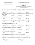 Đề thi khảo sát môn Toán lớp 12 năm 2020-2021 có đáp án ( Lần 1) - Trường THPT Đông Sơn 1, Thanh Hóa