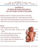 Bài giảng Tiền lâm sàng về kỹ năng lâm sàng - Chương 16