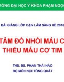 Bài giảng Điện tâm đồ: Điện tâm đồ nhồi máu cơ tim thiếu máu cơ tim - ThS. BS. Phan Thái Hảo