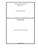 Luận văn Thạc sĩ Luật học: Pháp luật về quyền của người sử dụng đất ở Việt Nam