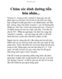 Chăm sóc dinh dưỡng tiền hôn nhân...