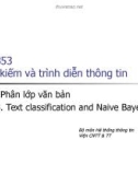 Bài giảng Tìm kiếm và trình diễn thông tin - Bài 11: Phân lớp văn bản