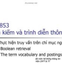 Bài giảng Tìm kiếm và trình diễn thông tin - Bài 2: Thực hiện truy vấn trên chỉ mục ngược