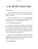 CÁC BƯỚC GIAO VIỆC