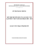 Luận văn Thạc sĩ Kinh tế: Mức độ truyền dẫn của giá dầu vào lạm phát Việt Nam giai đoạn 2001 – 2013