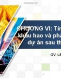 Bài giảng Lập và phân tích dự án: Chương 6 - Lê Đức Anh