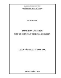 Luận văn Thạc sĩ Hoá học: Tổng hợp, cấu trúc một số hợp chất mới của quinolin