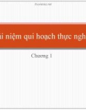 Bài giảng Quy hoạch thực nghiệm và tối ưu hóa: Chương 1 - Khái niệm quy hoạch thực nghiệm