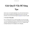 Giải Quyết Vấn Đề Sáng Tạo