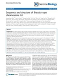 Báo cáo y học: Sequence and structure of Brassica rapa chromosome A3.