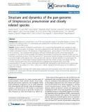 Báo cáo y học: Structure and dynamics of the pan-genome of Streptococcus pneumoniae and closely related species