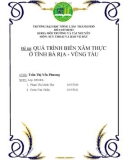 Đề tài: QUÁ TRÌNH BIỂN XÂM THỰC Ở TỈNH BÀ RỊA - VŨNG TÀU