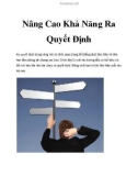 Nâng Cao Khả Năng Ra Quyết Định