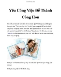 Yêu Công Việc Để Thành Công Hơn