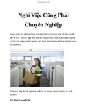 Nghỉ Việc Cũng Phải Chuyên Nghiệp