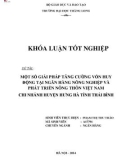 Khóa luận tốt nghiệp: Một số giải pháp tăng cường vốn huy động tại Ngân hàng Nông nghiệp và Phát triển Nông thôn Việt Nam Chi nhánh huyện Hưng Hà, tỉnh Thái Bình